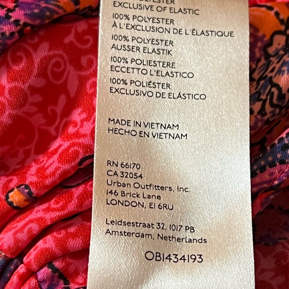 Free People Boho Floral Deep V Neck Long Sleeve Blouse Size Small - Picture 7 of 7